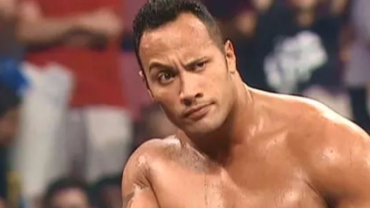 The raised eyebrow  Can you smell what the Rock is cooking