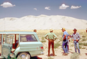 1976: Discussing the Eureka Dunes with Dr. Stebbins and other field trip members. Photo: Gregg Mangan